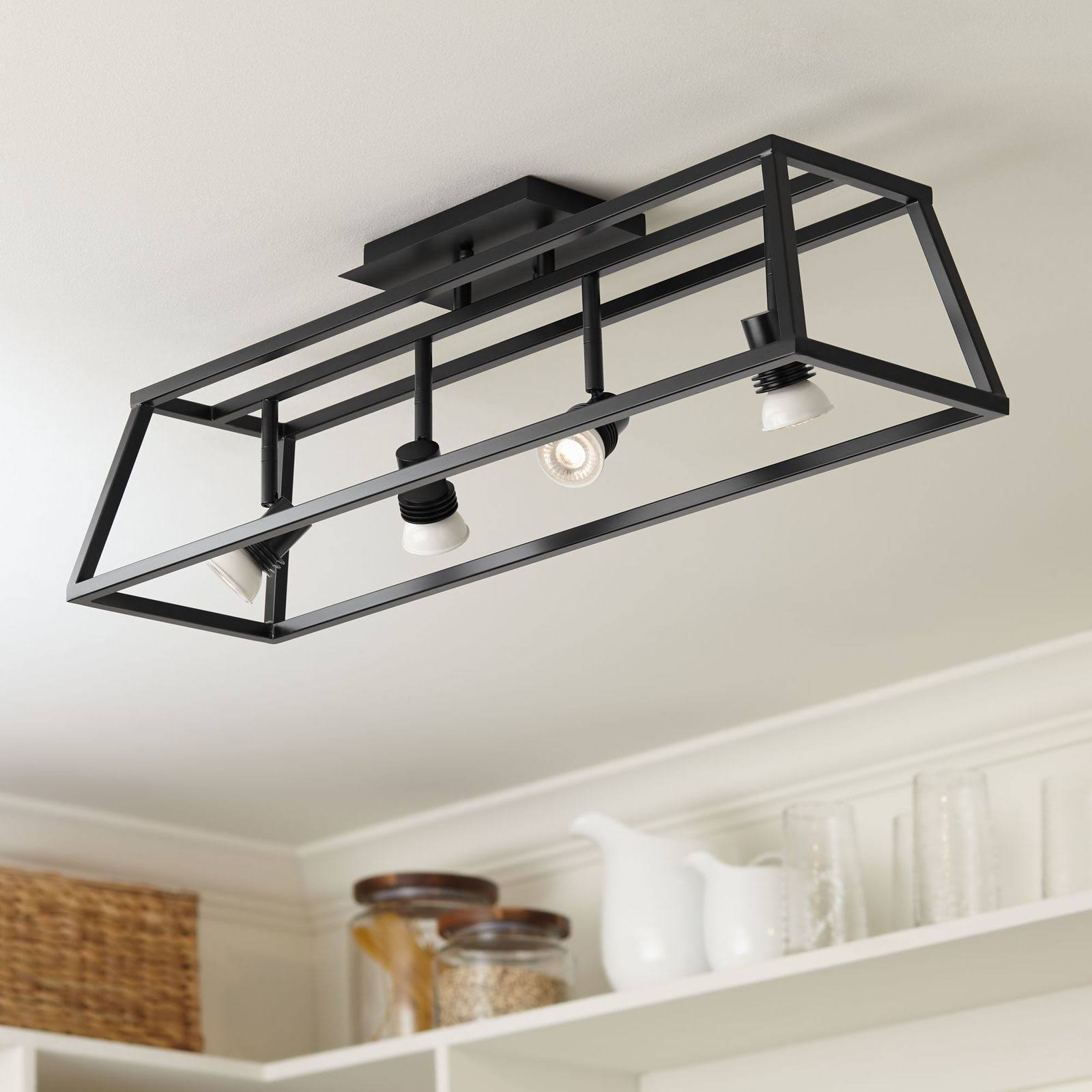 Pro Track Carmel 4-Light Flat Black Cage Track Fixture