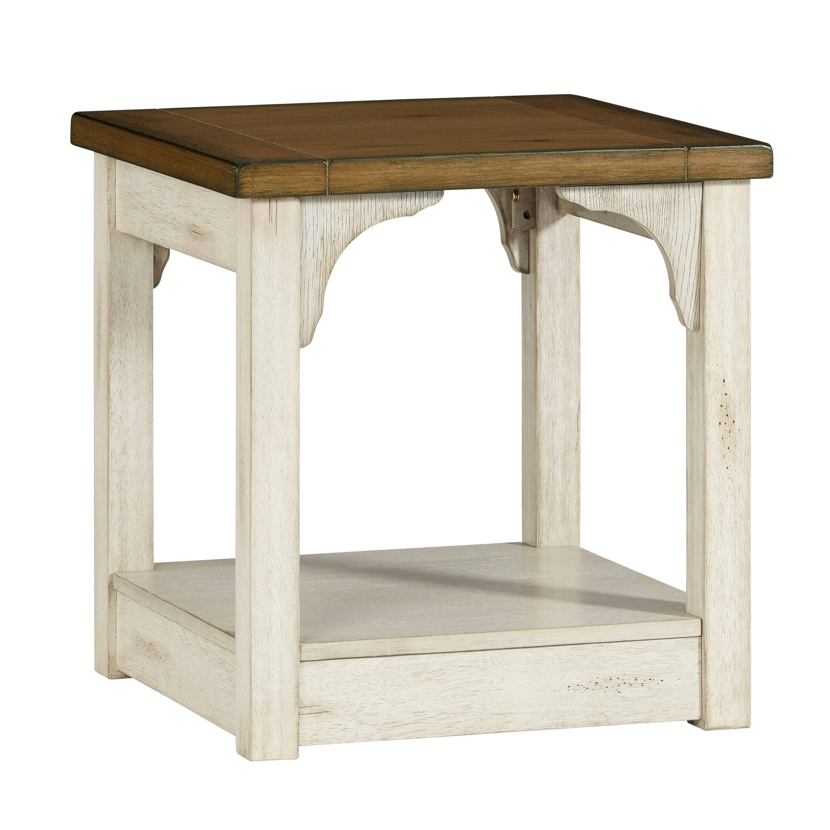 Progressive T540-04 Wellington Place Oak/Antique White End Table