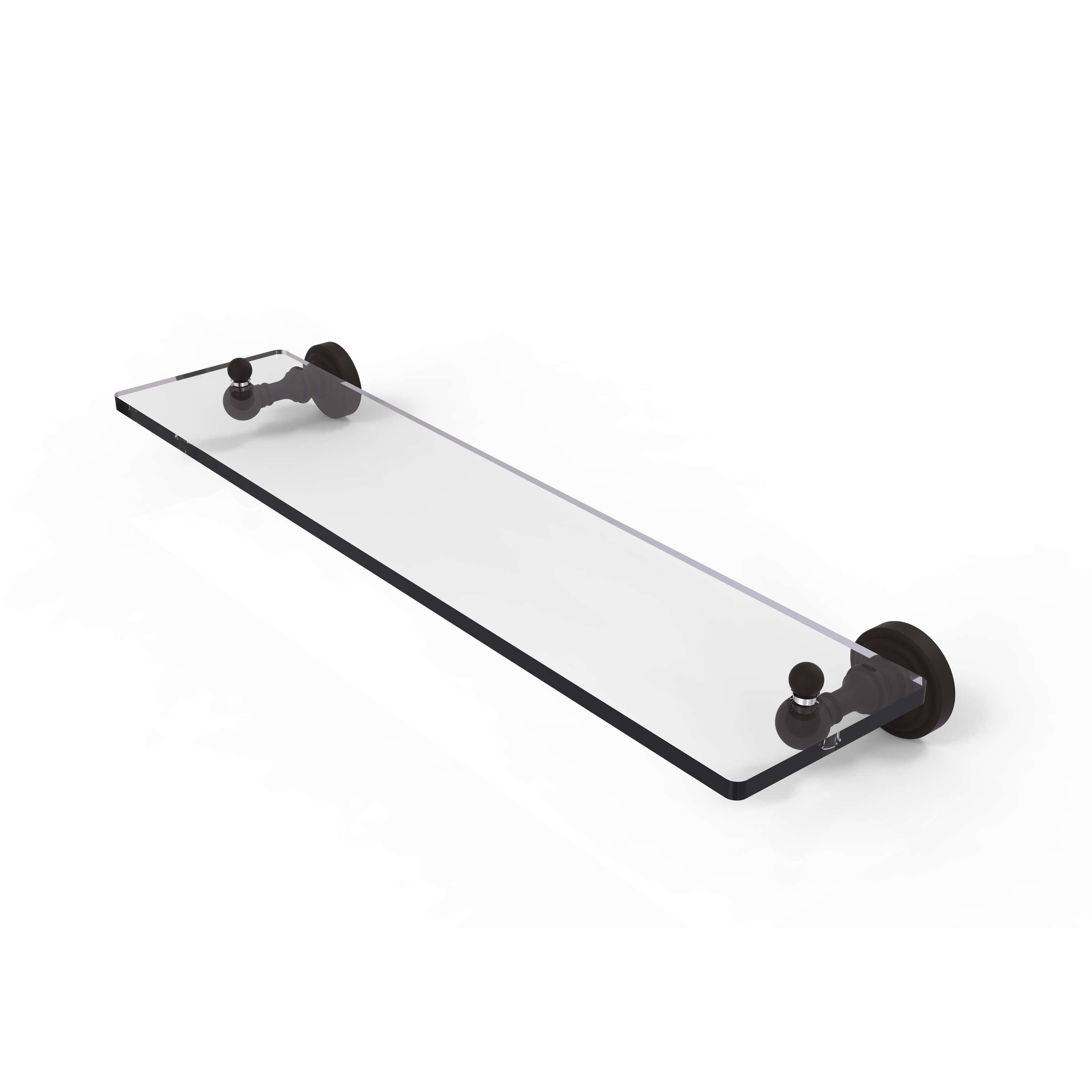 Allied Brass Waverly Place Collection 22 inch Glass Vanity Shelf Beveled Edges Oil Rubbed Bronze