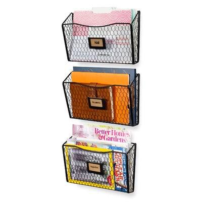 Borchers Wall Mail Organizer with Wall Baskets Gracie Oaks