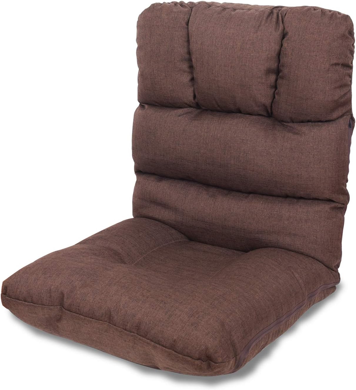 WAYTRIM 5-Position Indoor Adjustable Floor Chair, Padded Kids Gaming Sofa Chair with Backrest, Perfect for Living Room, Bedroom - Gray