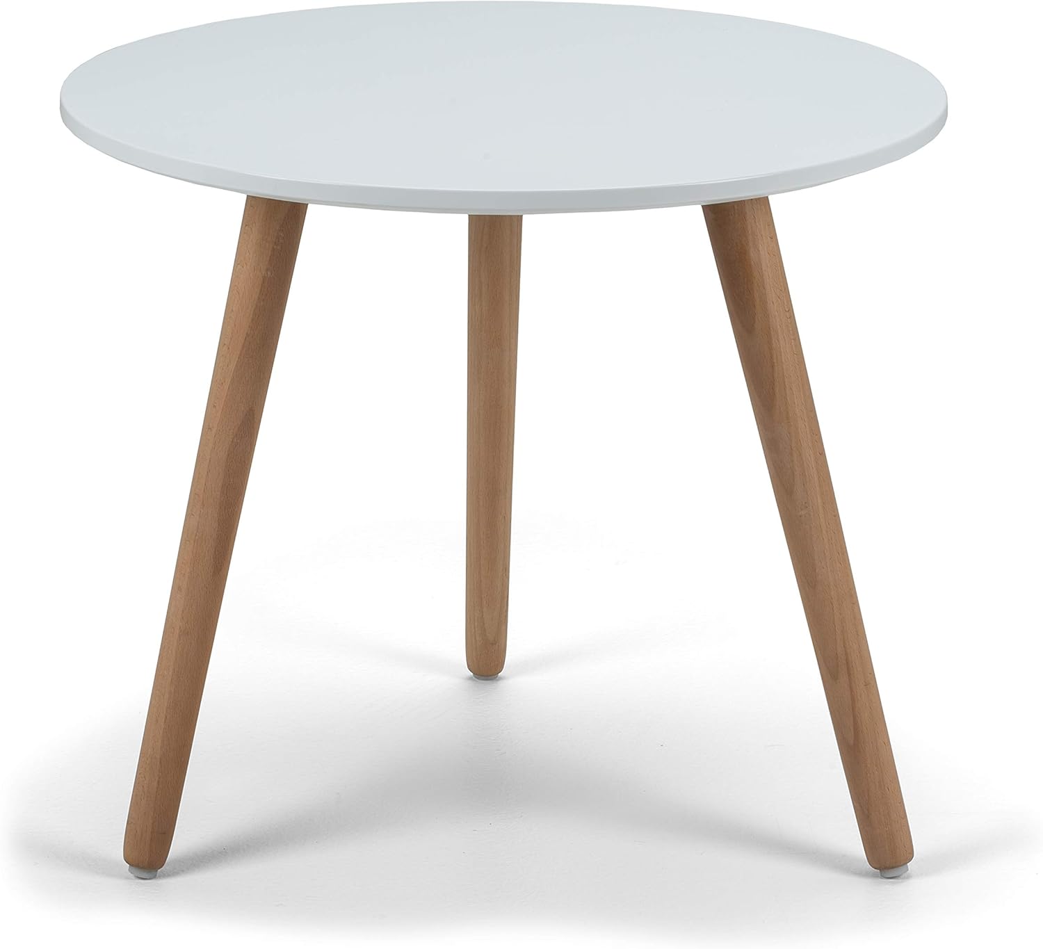 Session Roost End Table, White/Wood Pack of 2