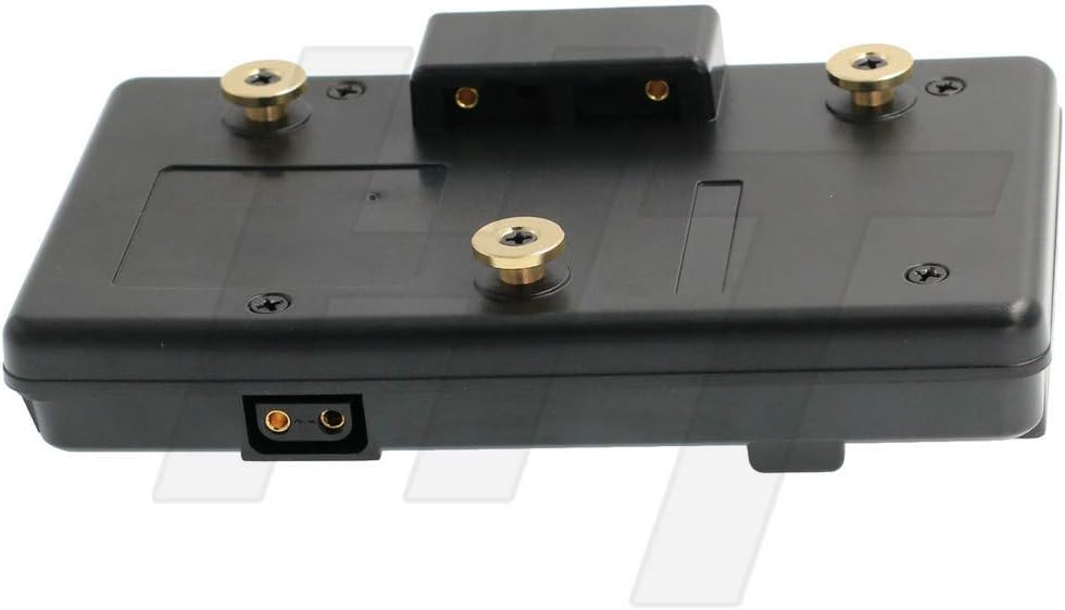 HangTon V-Mount Battery Bracket to 3-Stud Gold Mount Plate Adapter Converter for Panasonic Camer Anton Bauer IDX D-tap Output (A-GP-S)