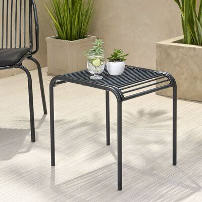 Corbeil Iron Side Table Ebern Designs Color: Matte Black