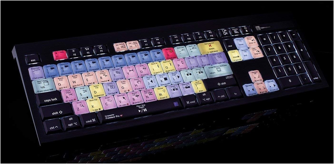 Logickeyboard LKBU-PPROCC-AMBH-US | Adobe Premiere Pro CC Mac Backlit ASTRA Keyboard (Certified Refurbished)