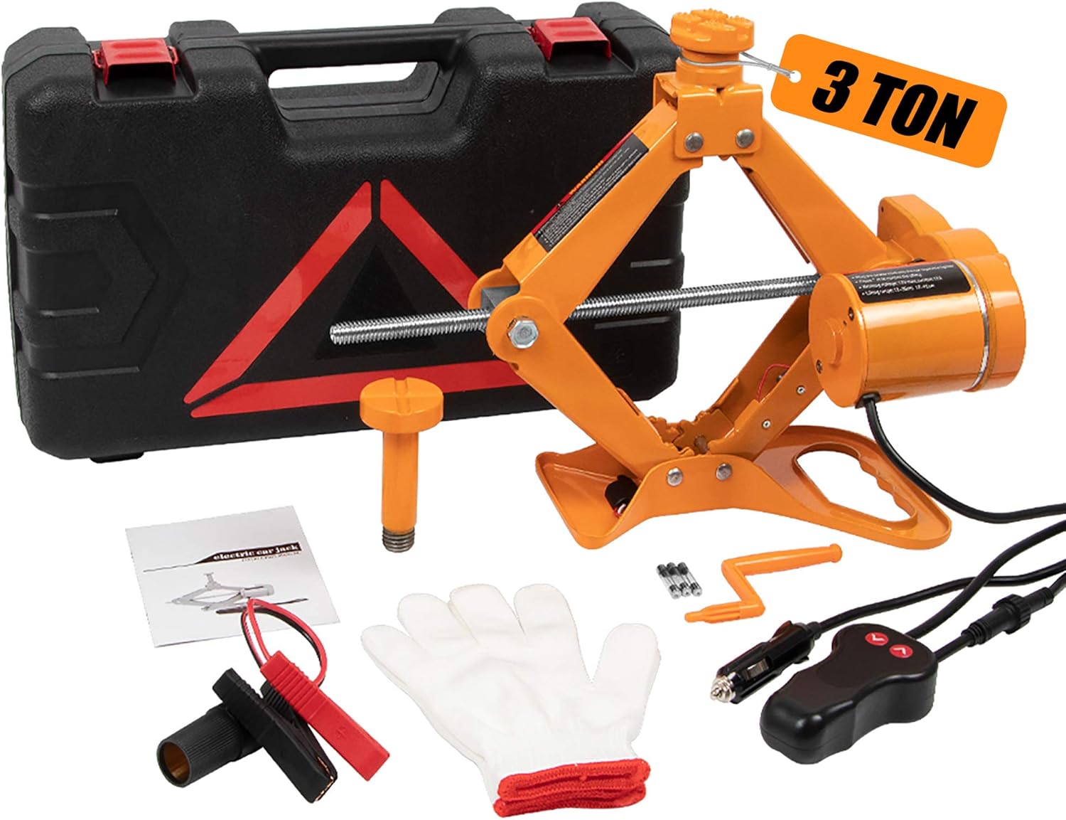 BEETRO 3 Ton Electric Car Jack 12V Car Scissor Jack for Car Sedan and SUV, Portable Electric Jack for Tire Replacement Pack of 2