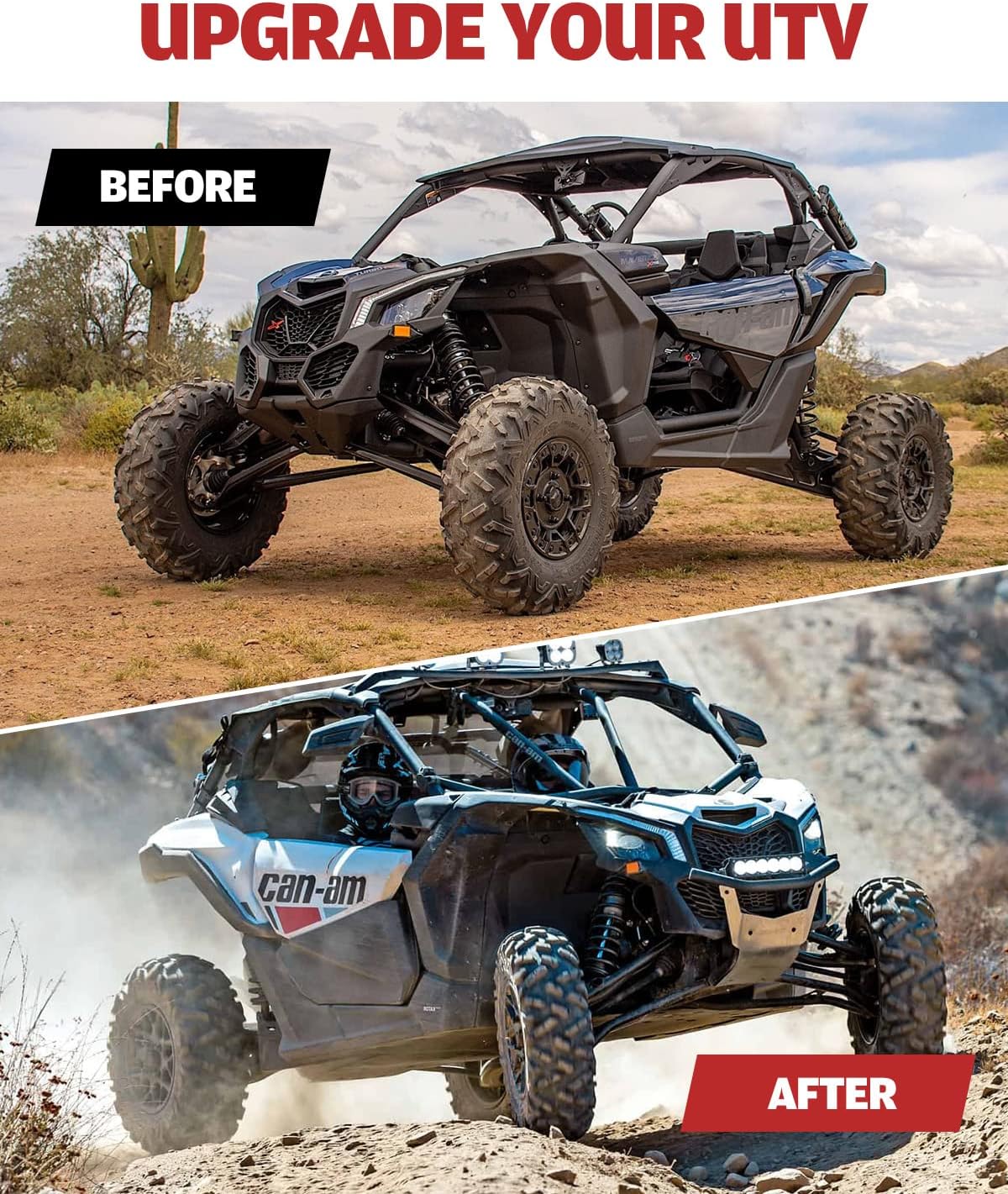 A & UTV PRO Maverick X3 Lower Door Panels Inserts & UTV Whip Light Flag Mount,for 2017-2022 Can Am Maverick X3 Max,2 Door Lower Half Plastic Doors with Led Light Mount Rear Pillar Bracket Accessories
