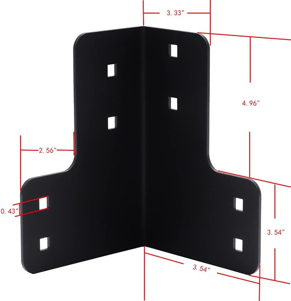 vikofan 8 Pcs Workbench Bracket kit Shop Table Sturdy Steel Bracket Kit Workbench Corner Brackets with Screws