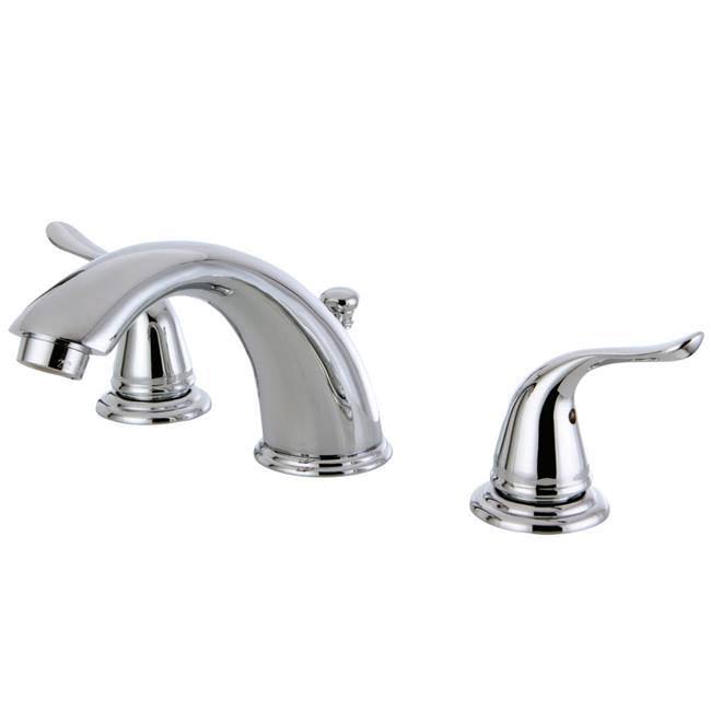 Kingston Brass KB2961YL Yosemite Widespread Two Handle Lavatory Faucet, Polished Chrome, 5-3/4 inch in Spout Reach, Polished Chr