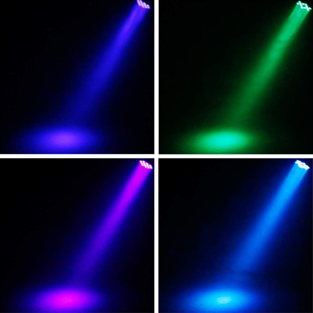 Rechargeable Par Can Lights U`King Wireless LED Uplights Battery Powered Uplighting with RGB 36W Stage Lighting Up Lights for Wedding DJ Disco Events Indoor Dance Party Church Live (4 Pack)