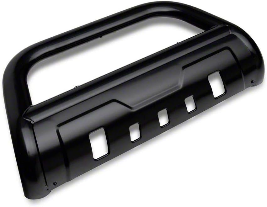 Barricade 3.50-Inch Oval Bull Bar with Skid Plate; Black Compatible with 05-15 Tacoma