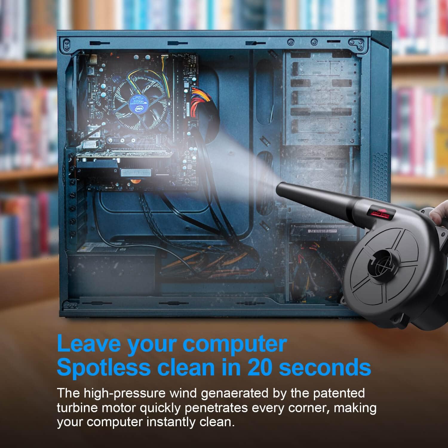 JOINT STARS Air Duster, Compressed Air Dusters, High-Power Air Blower for Computer, Electronic Duster, Compressed Air for Car Dust Blowing Tool,Enhance, with Full Set of Computer Cleaning Kit Pack of 2