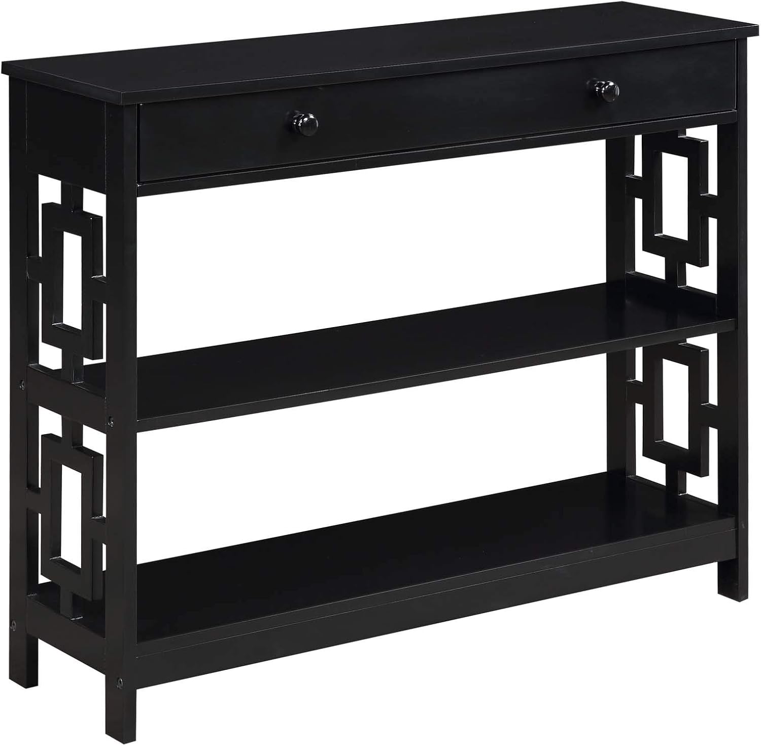 Convenience Concepts Town Square 1-Drawer Console Table, Black