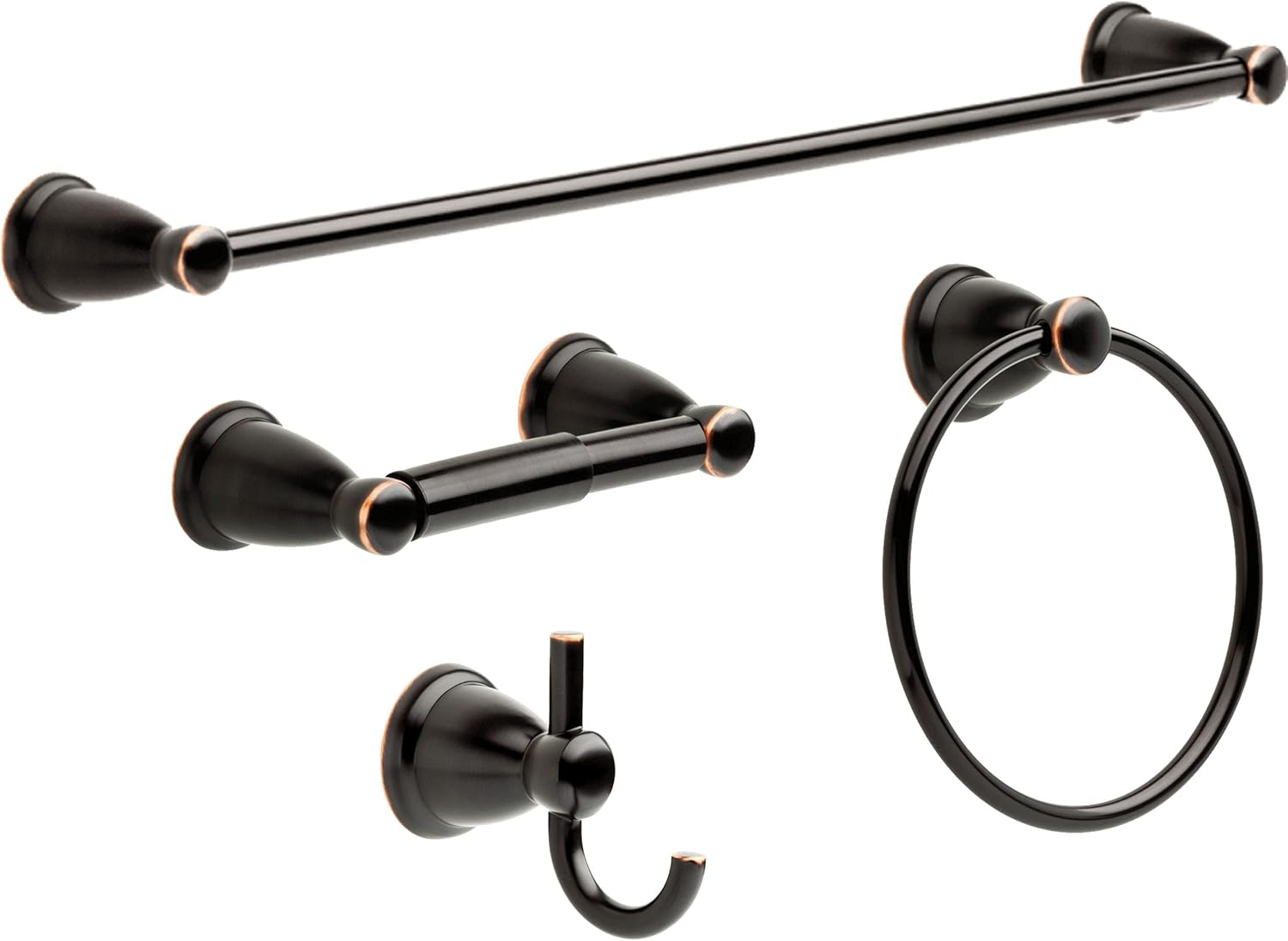 Franklin Brass Kinla Bathroom Accessory Kit, 4 Piece, Brushed Nickel Pack of 2