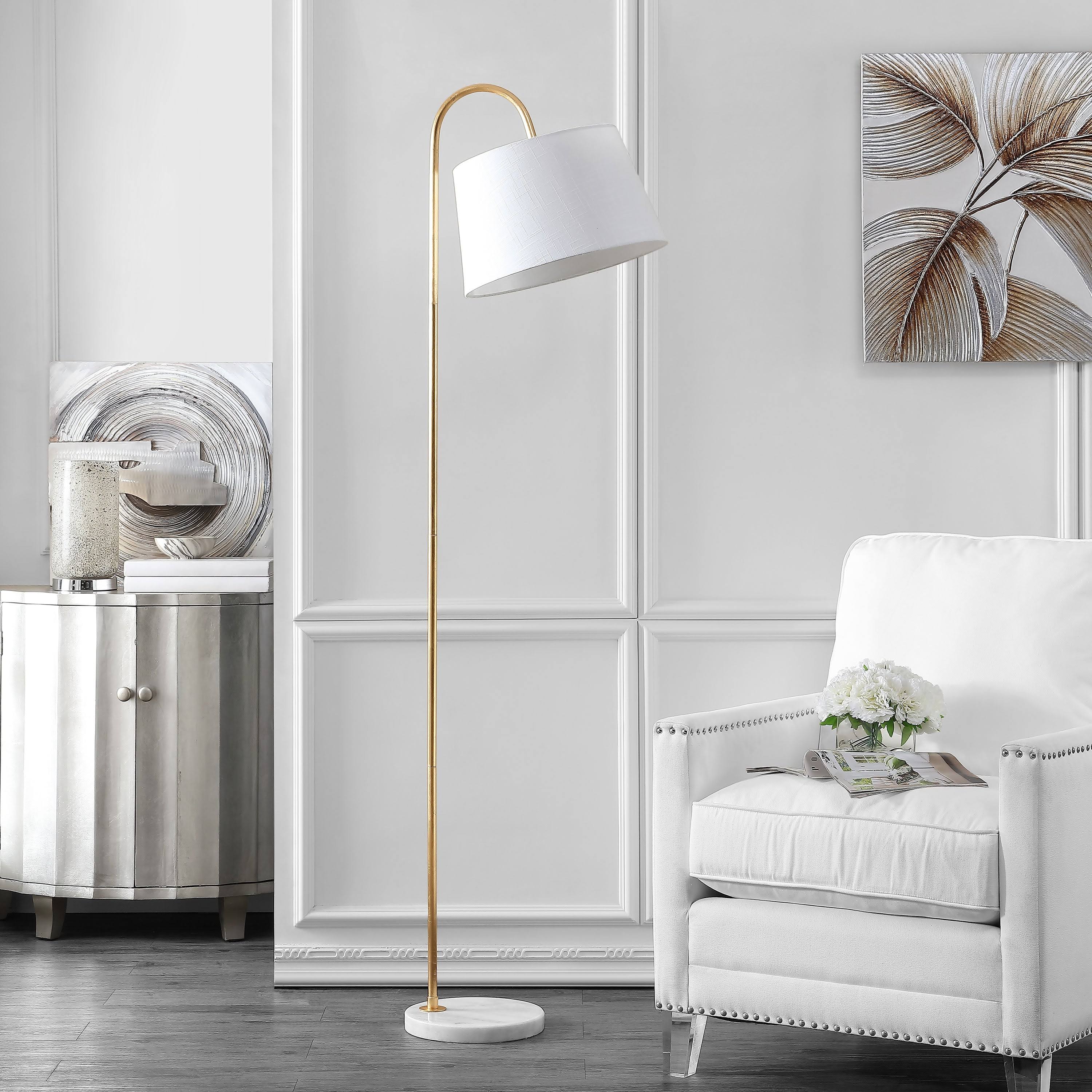 Safavieh Dacey Floor Lamp Gold Leaf / White