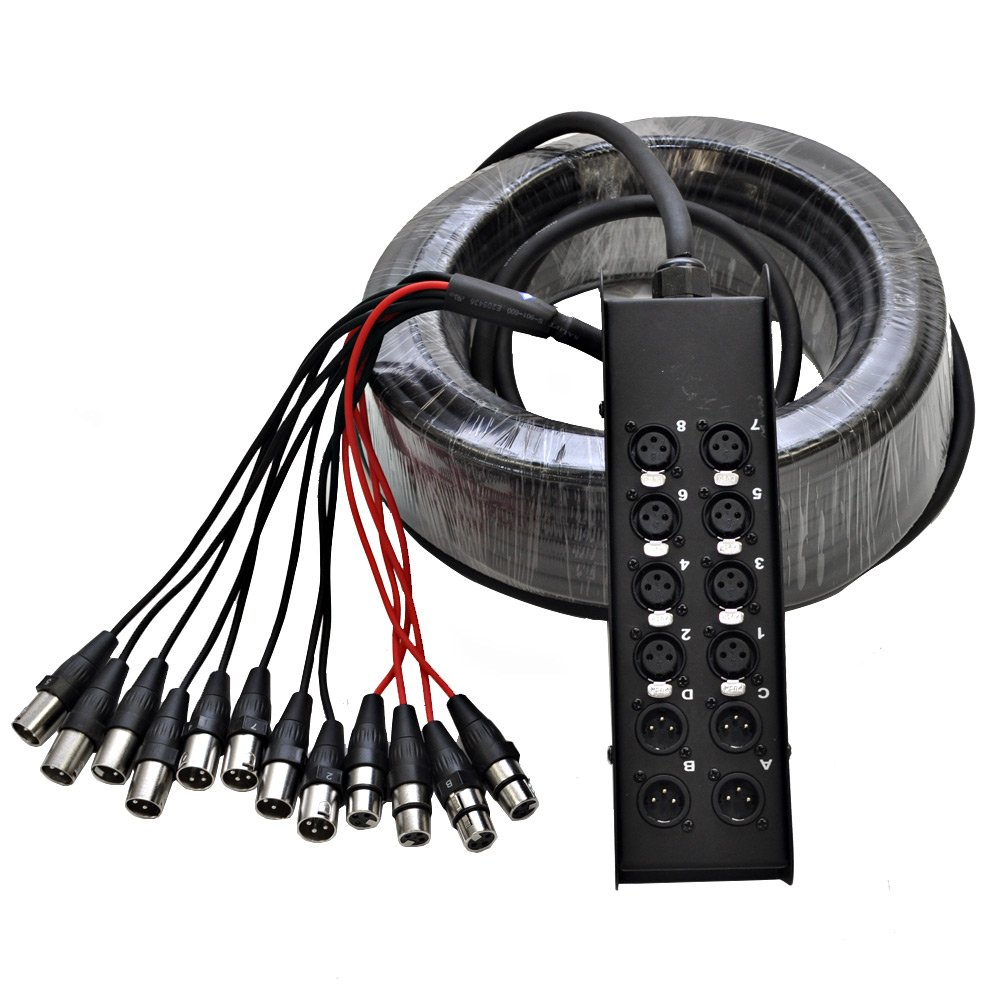Seismic Audio SACB-8x4x100 8-Channel XLR Low Profile Circuit Board Snake Cable, 100-Feet