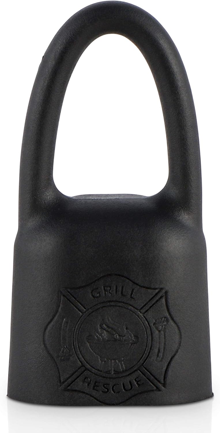 Grill Rescue BBQ Replaceable Cleaning Head, Bristle Free - Durable and Unique Scraper Tools for Cast Iron or Stainless-Steel Grates, Barbecue Cleaner (Grill Brush with Scraper) Pack of 2