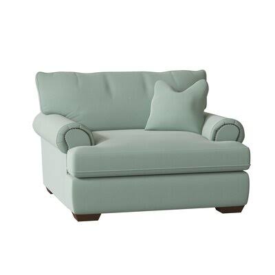 Bonin Armchair Body Fabric: Ronan Linen, Nailhead Detail: Black Nickel