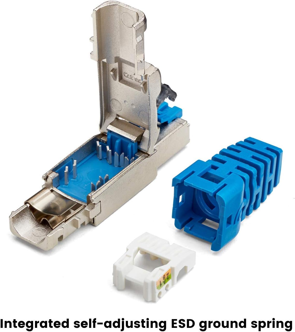 trueCABLE Cat6A Toolless Field Termination Plug, Shielded (STP), CE Listed, US TAA Compliant, ANSI/TIA & ISO/IEC Certified, Modular RJ45 Male, 12 Pack Pack of 2