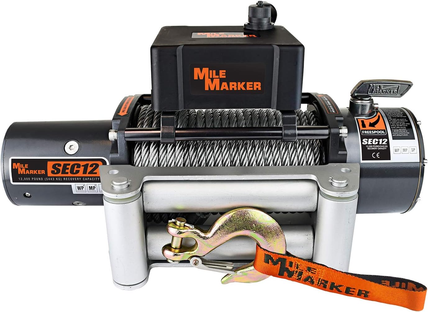 Mile Marker 76-50251BW SEC12(ES) Truck/SUV Element Sealed Electric Winch - 12,000 lb. Capacity, 1 Pack
