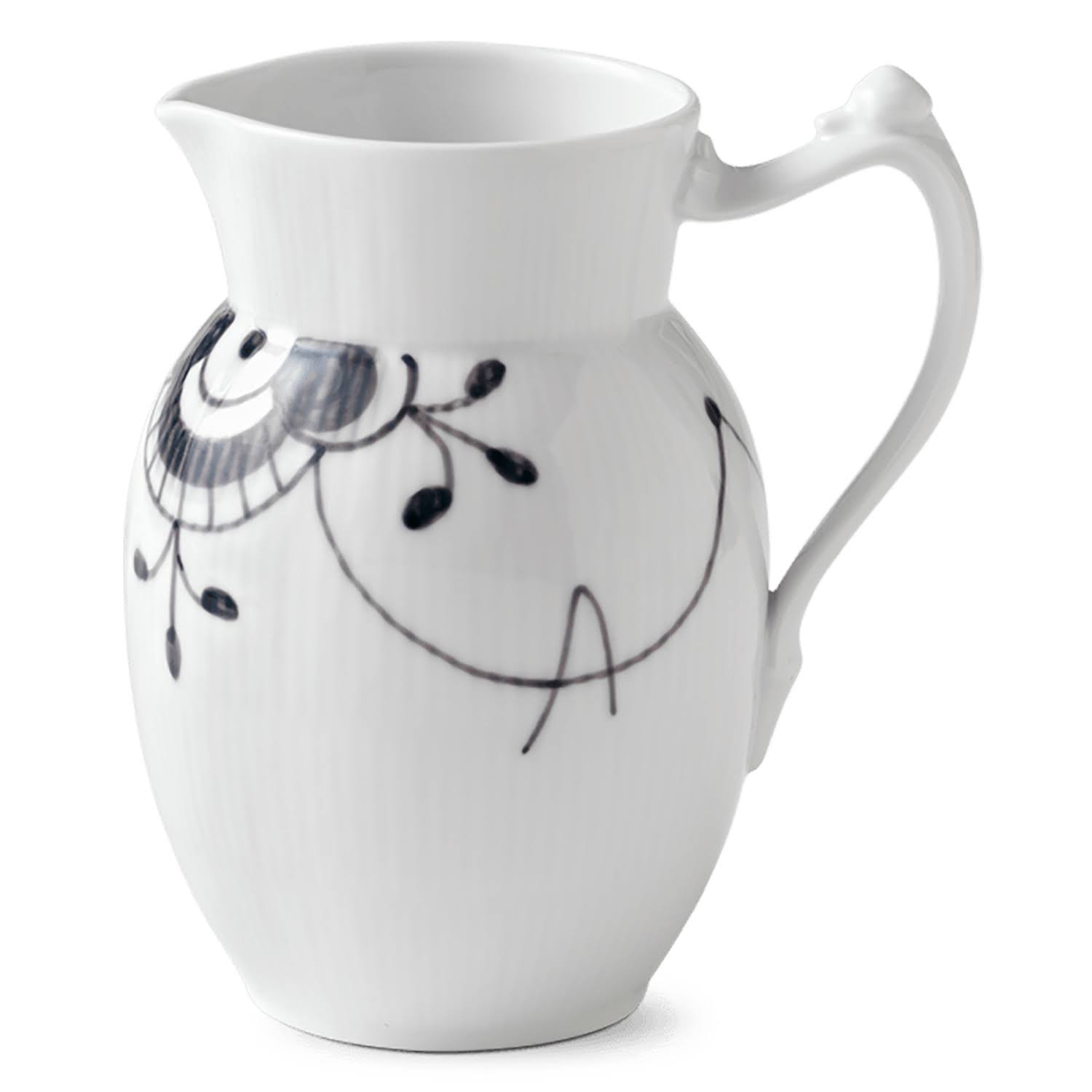 Royal Copenhagen Black Fluted Mega Jug, 90 CL