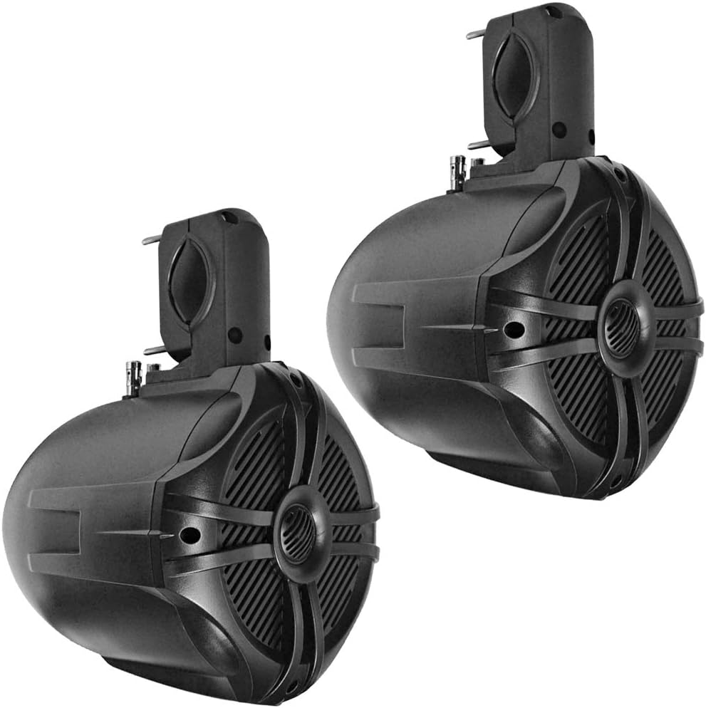 Seismic Audio - SA-WT65B - Pair of 250 Watt 6.5 Inch 2-Way Black Wakeboard Tower Speakers - 500 Watt Marine Speaker System