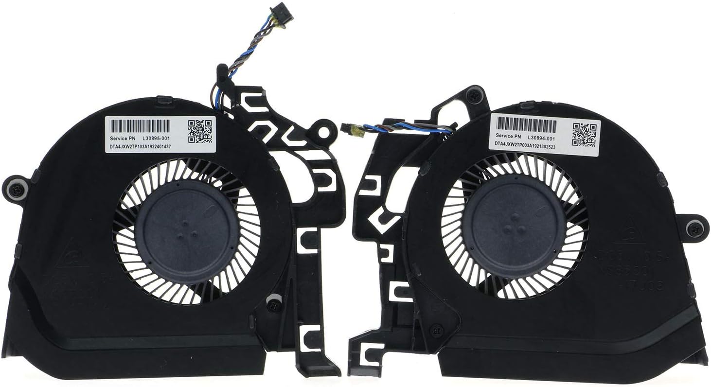 CPU+GPU Cooling Fan for HP ZBook 15 G5 L30894-001 L30895-001 L28713-001 Pack of 2
