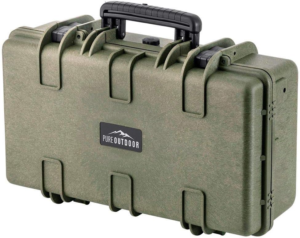 Monoprice Weatherproof / Shockproof Hard Case with Wheels - Black IP67 level dust and water protection up to 1 meter depth with Customizable Foam, 33