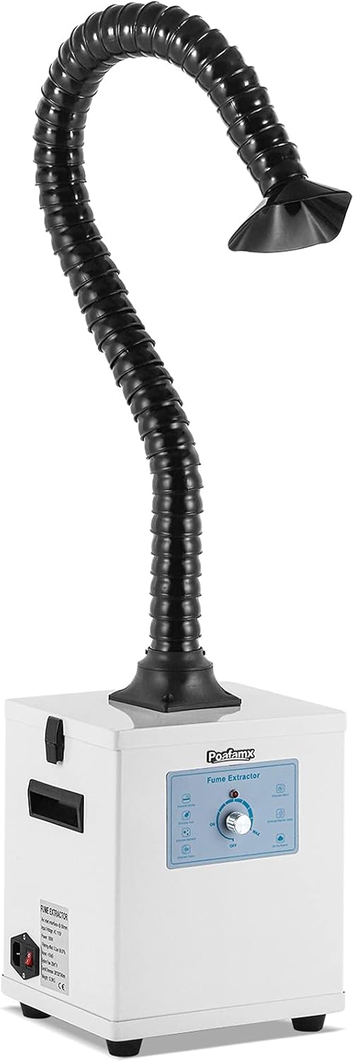 Poafamx Fume Extractor Solder 152CFM Adjustable Suction with 3 Stage Filters Smoke Absorber for Soldering Welding DIY Work 110V