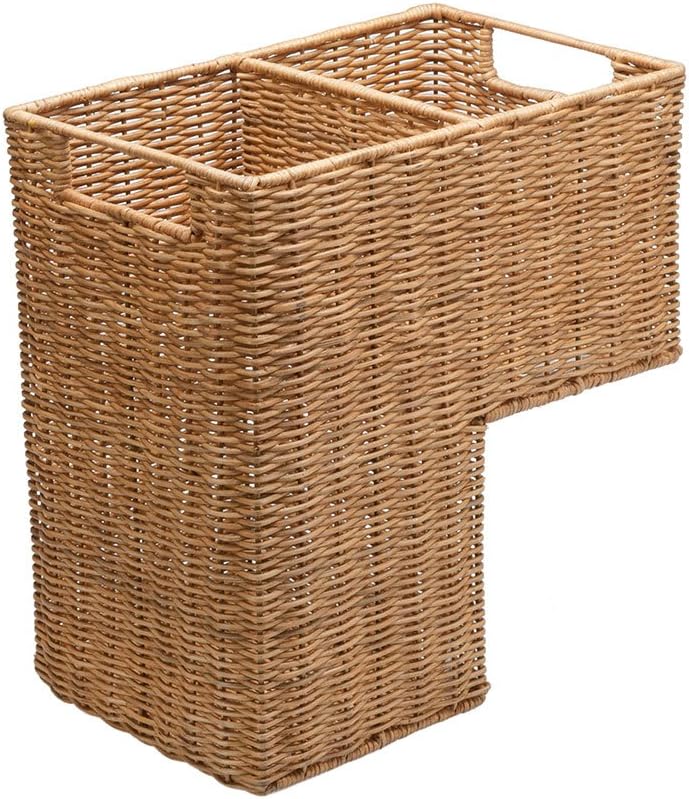 KOUBOO 1060066 Wicker Stair Step Basket in Wash, 15