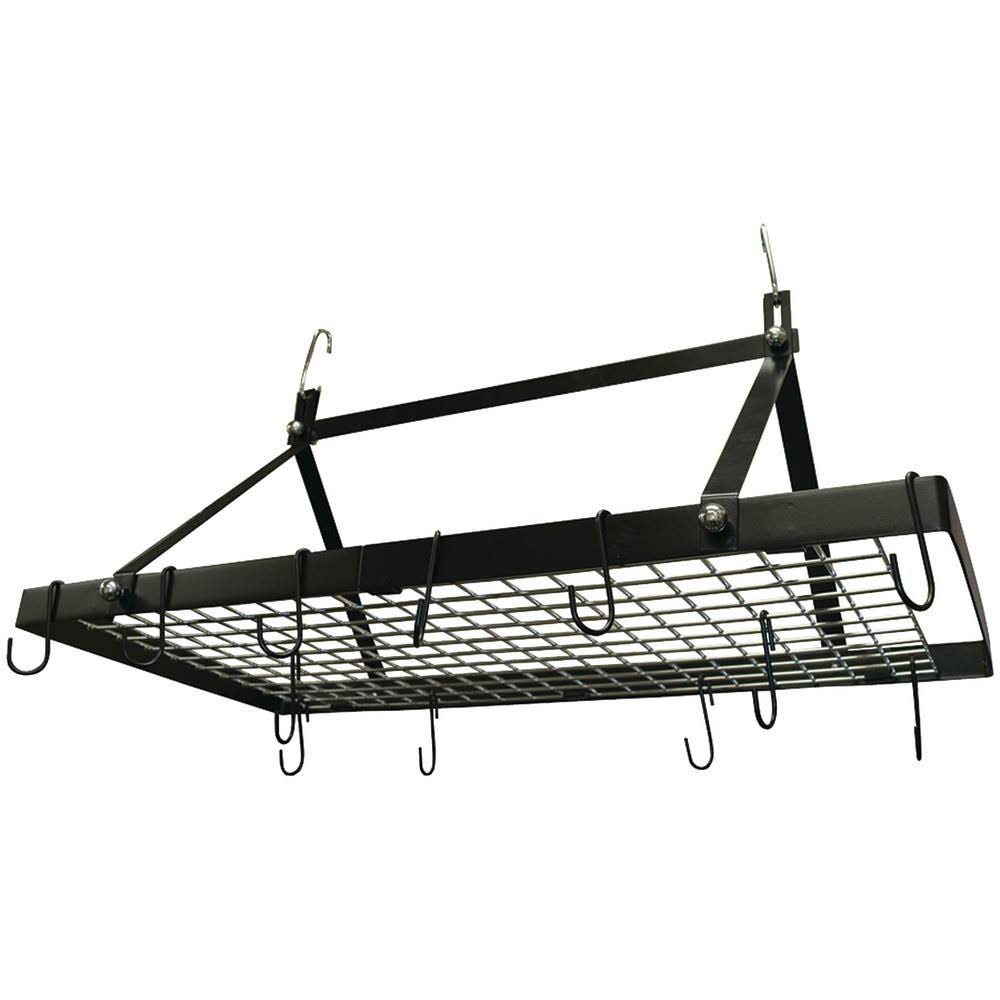 Range Kleen Cw6013 Black Enamel Rectangle Pot Rack