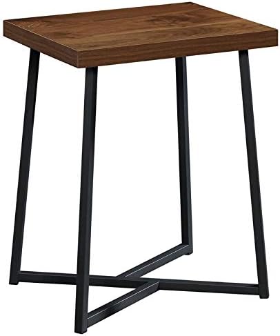 Sauder Canton Lane Wood and Metal End Table in Grand Walnut Pack of 2