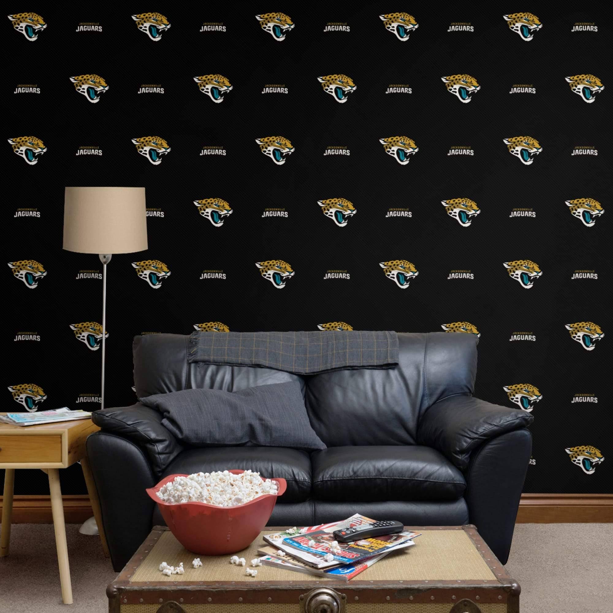 Arizona Cardinals Line 10.5& L x 24x22 W Peel and Stick Wallpaper Roll Fathead Color: Black, NFL Team: Jacksonville Jaguars