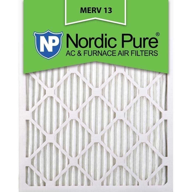 12x25x1 Pleated MERV 13 AC Furnace Air Filters Qty 3