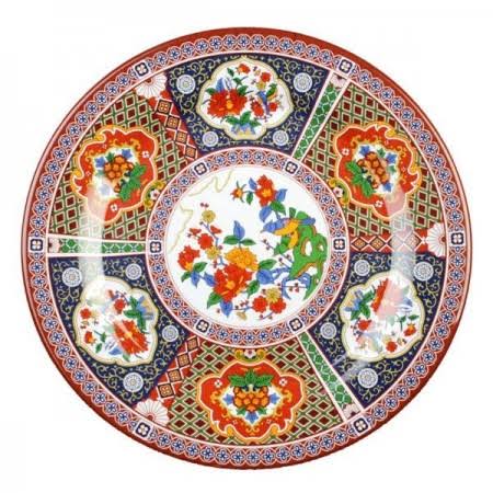 Thunder Group 1010TP Peacock Melamine Plate 10-3/8x22 - 1 Doz.