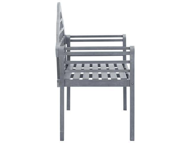 vidaXL Garden Bench Gray Wash 53.1x22 Solid Acacia Wood