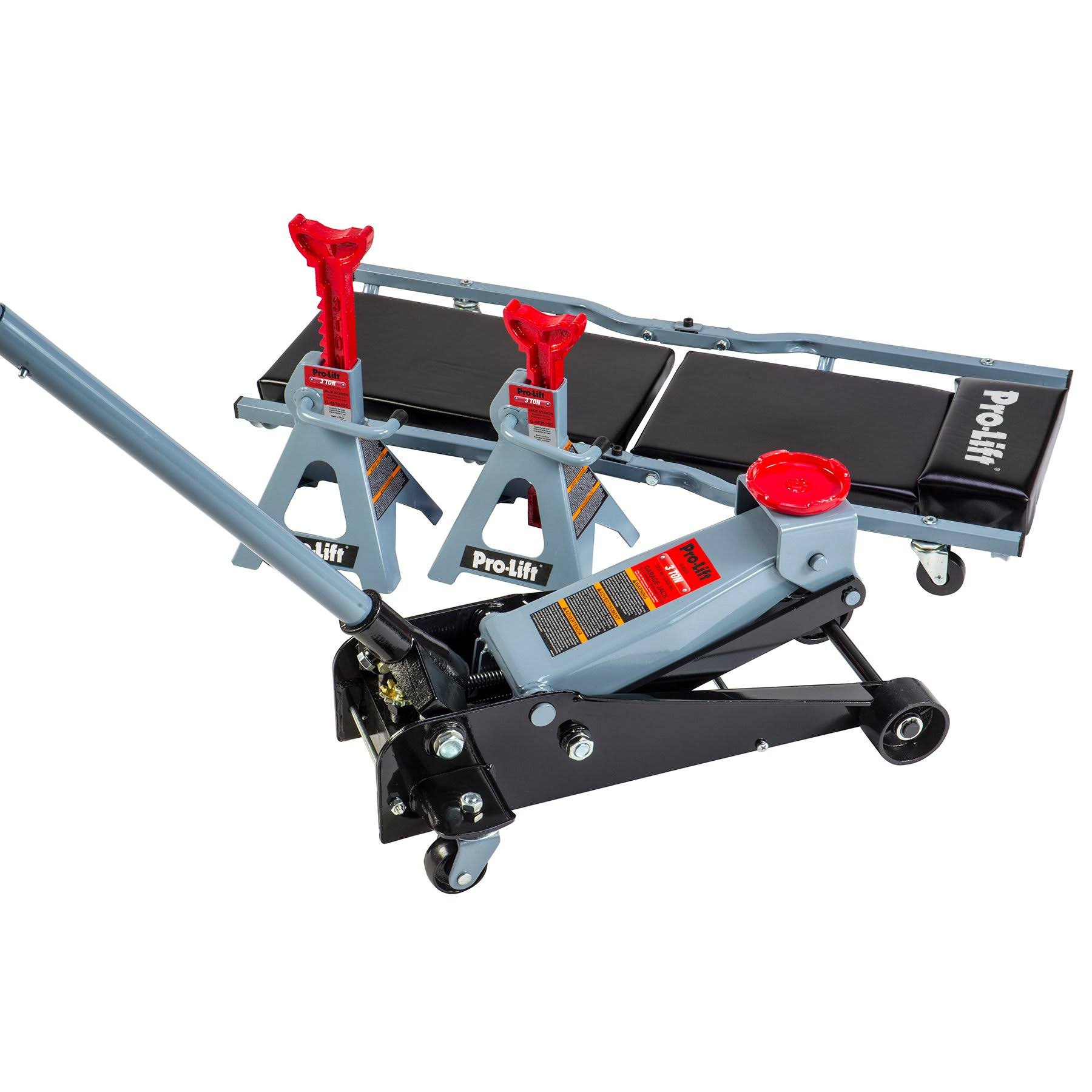 Pro Lift G-4630JSC 3 Ton Heavy Duty Floor Jack / Jack Stands and Creeper Combo
