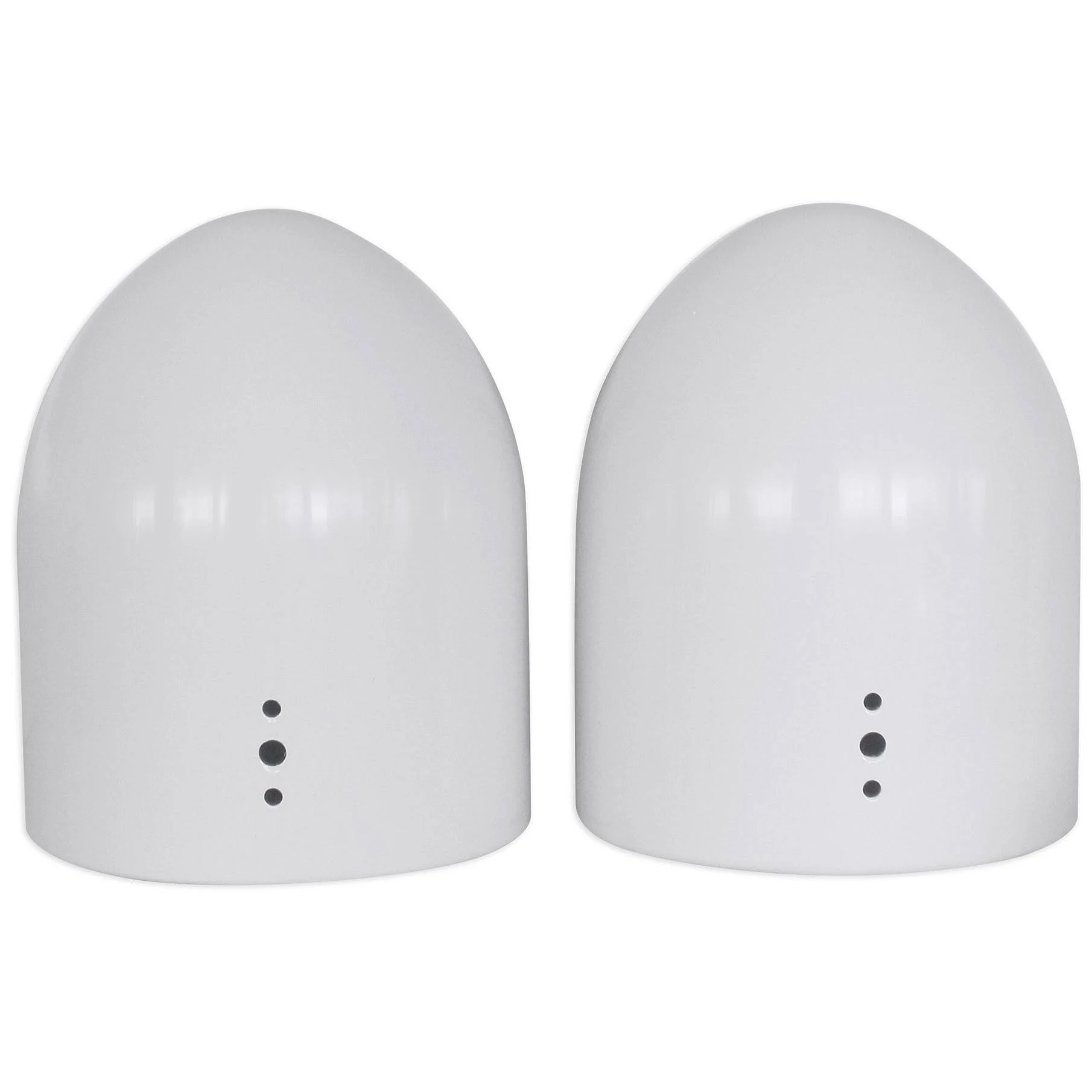Pair Rockville MAC80W 7.7x22 White Aluminum Wakeboard Tower Speaker Pod Enclosures