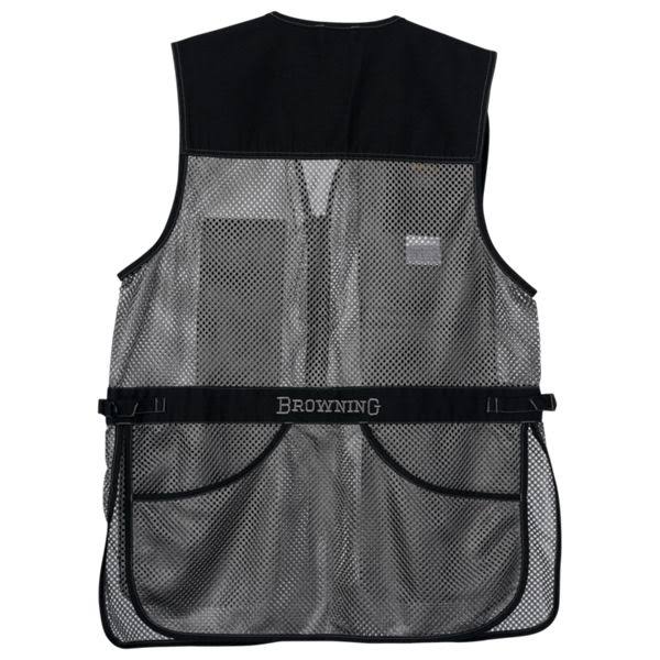 Browning Trapper Creek Mesh Shooting Vest - Gray/Black - 2XL