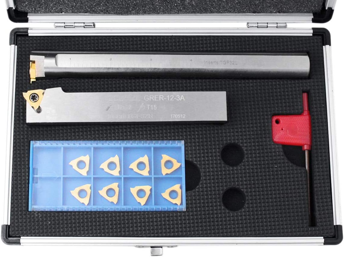 Accusize Industrial Tools 3/4'' Shank, 2Pcs/Set Indexable Groove Tools, 0028-1640