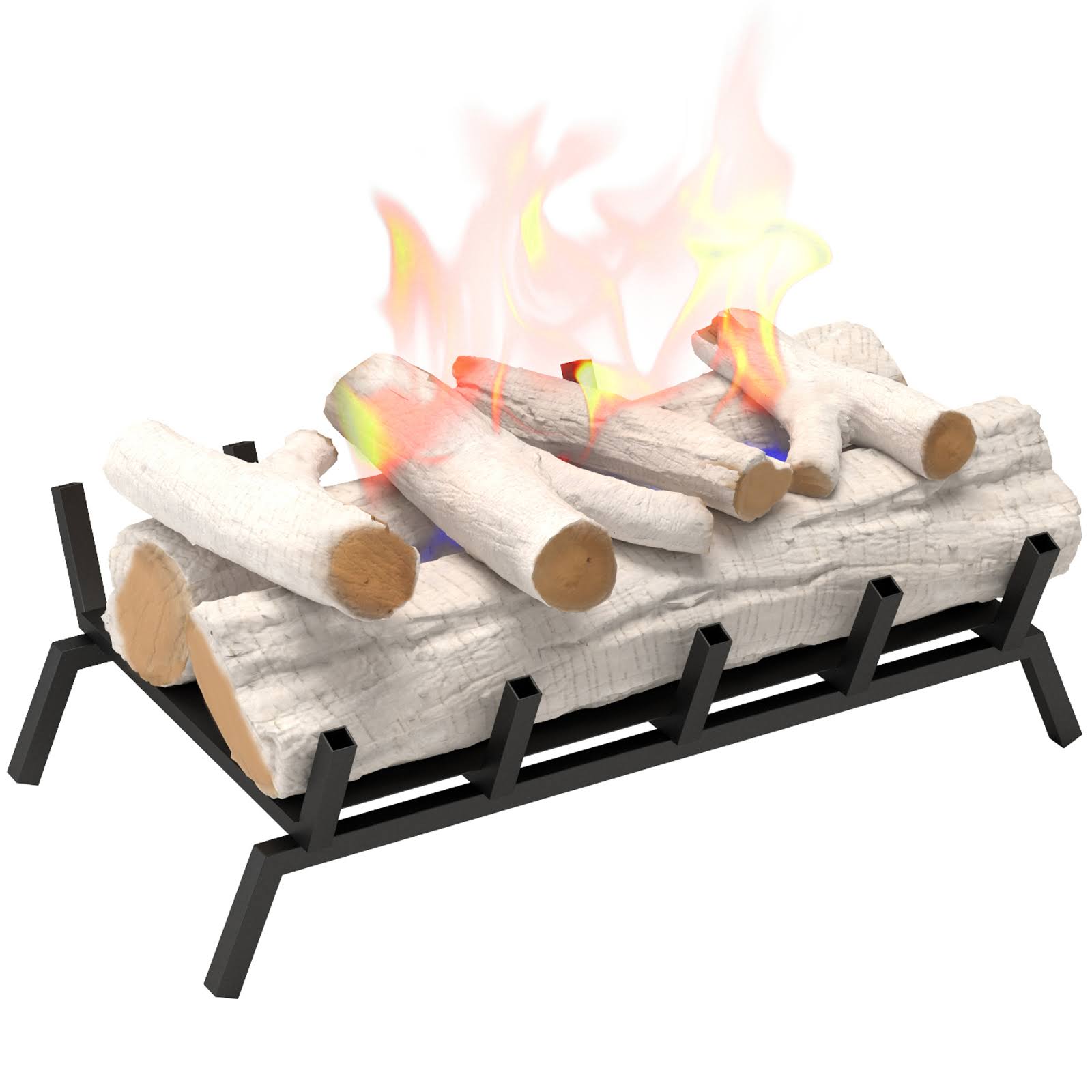 Regal Flame 24x22 Convert to Ethanol Fireplace Log Set with Burner Insert from Gel or GAS Logs (Birch)