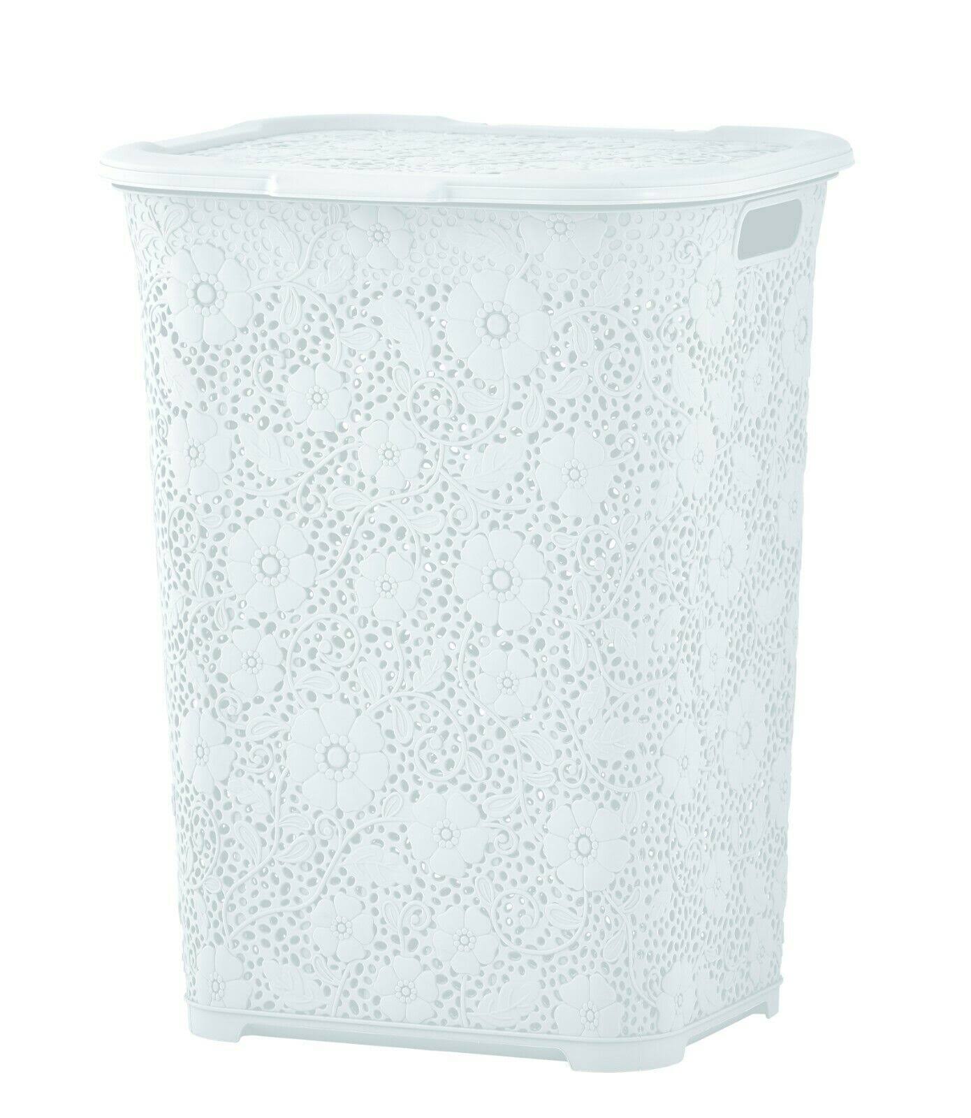 Superio Lace Laundry Hamper (White)