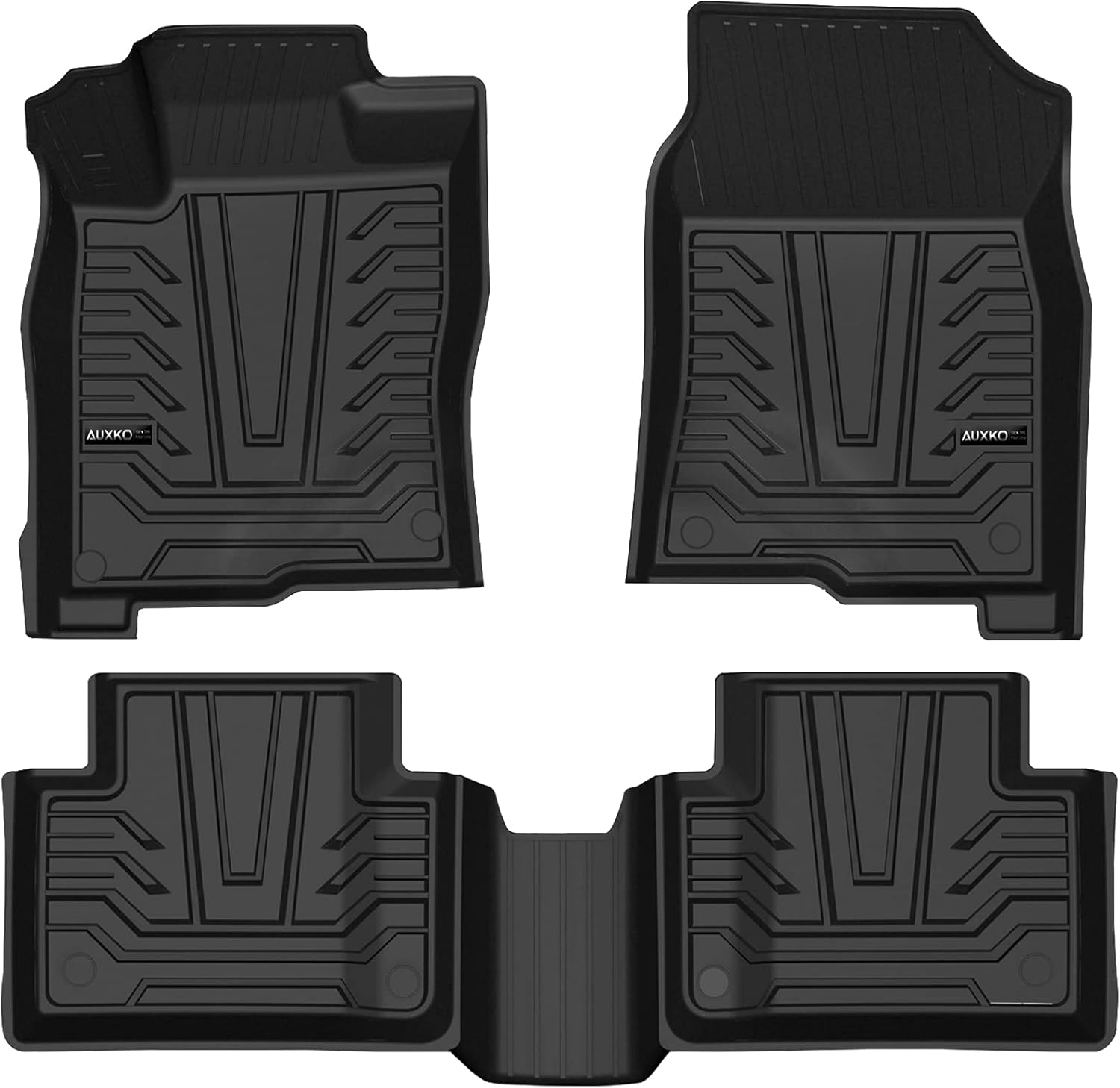 Auxko Floor Mats Liners TPE All-Weather Guard Compatible for 2016-2022 Honda Civic Sedan, Hatchback(Not 2022 Hatchback), Type-R, Sport, Coupe, Heavy Duty 1st & 2nd Row Full Set Liners