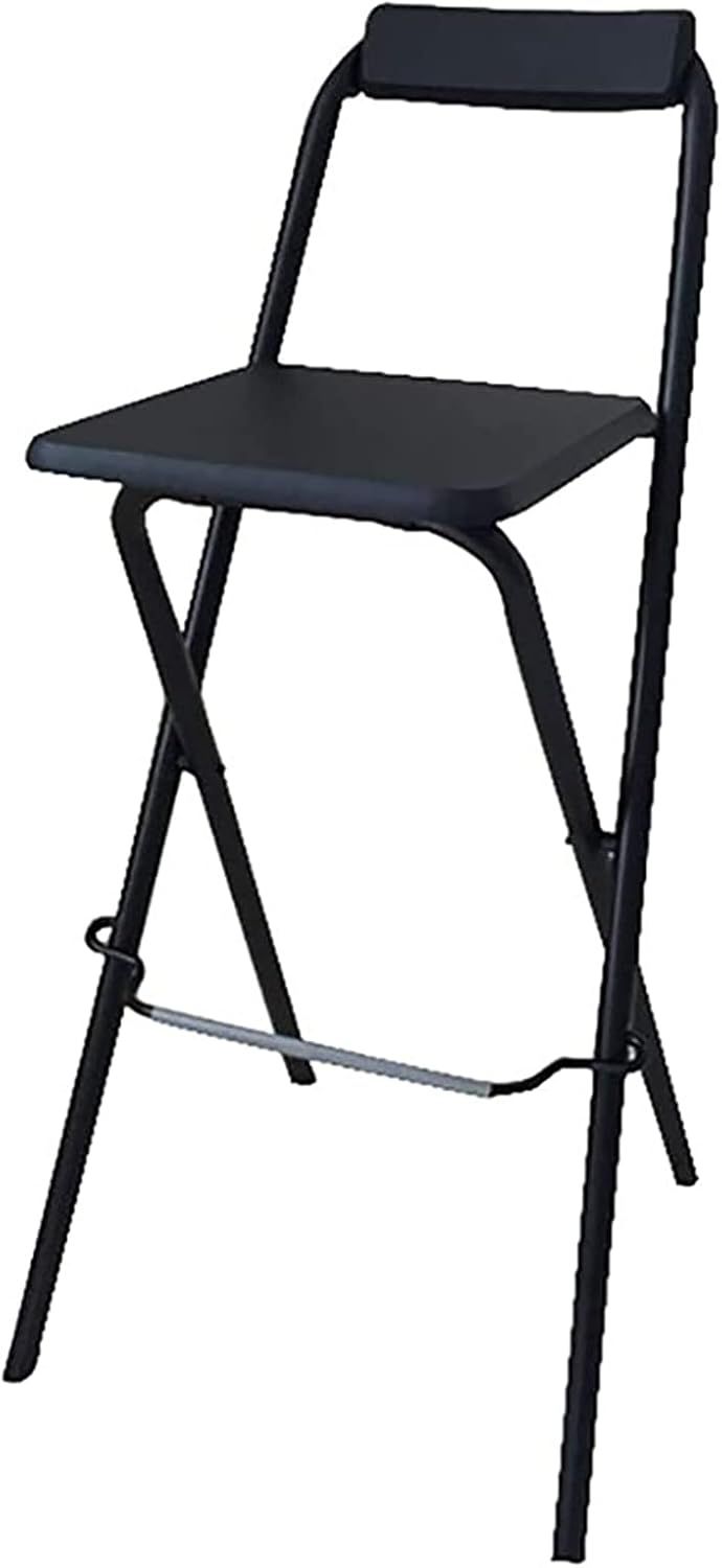 Folding Bar Stool With Backrest,Modern Counter Height Stool,Wooden Metal Frame Barstool,Foldable Bar Chair Dining Chair With Footrest