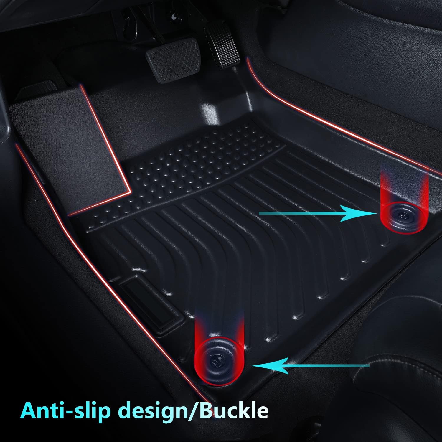 COSLAKE for Hyundai Tucson Hybrid&nbsp;2022 Floor Mats, Hyundai Tucson 2022 Accessories, All-Weather&nbsp;Floor&nbsp;Mats, TPE&nbsp;& Waterproof, Full&nbsp;Set Floor&nbsp;Mats&nbsp;Front&nbsp;&&nbsp;2nd&nbsp;Row&nbsp;Full&nbsp;Coverage&nbsp;Floor&nbs