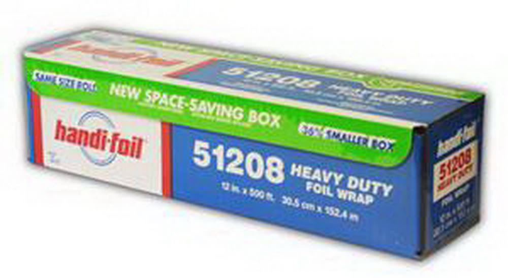 Handi Foil of America Heavy Duty Aluminum Foil Roll 500 Foot x 12 inch - 1 each.