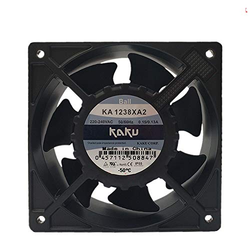 KA1238XA2 KAKU 220-240V 120mm Fan - 0.15/0.13A 2500/2850RPM 105/123CFM 2-Wire Cooling Fan Pack of 2