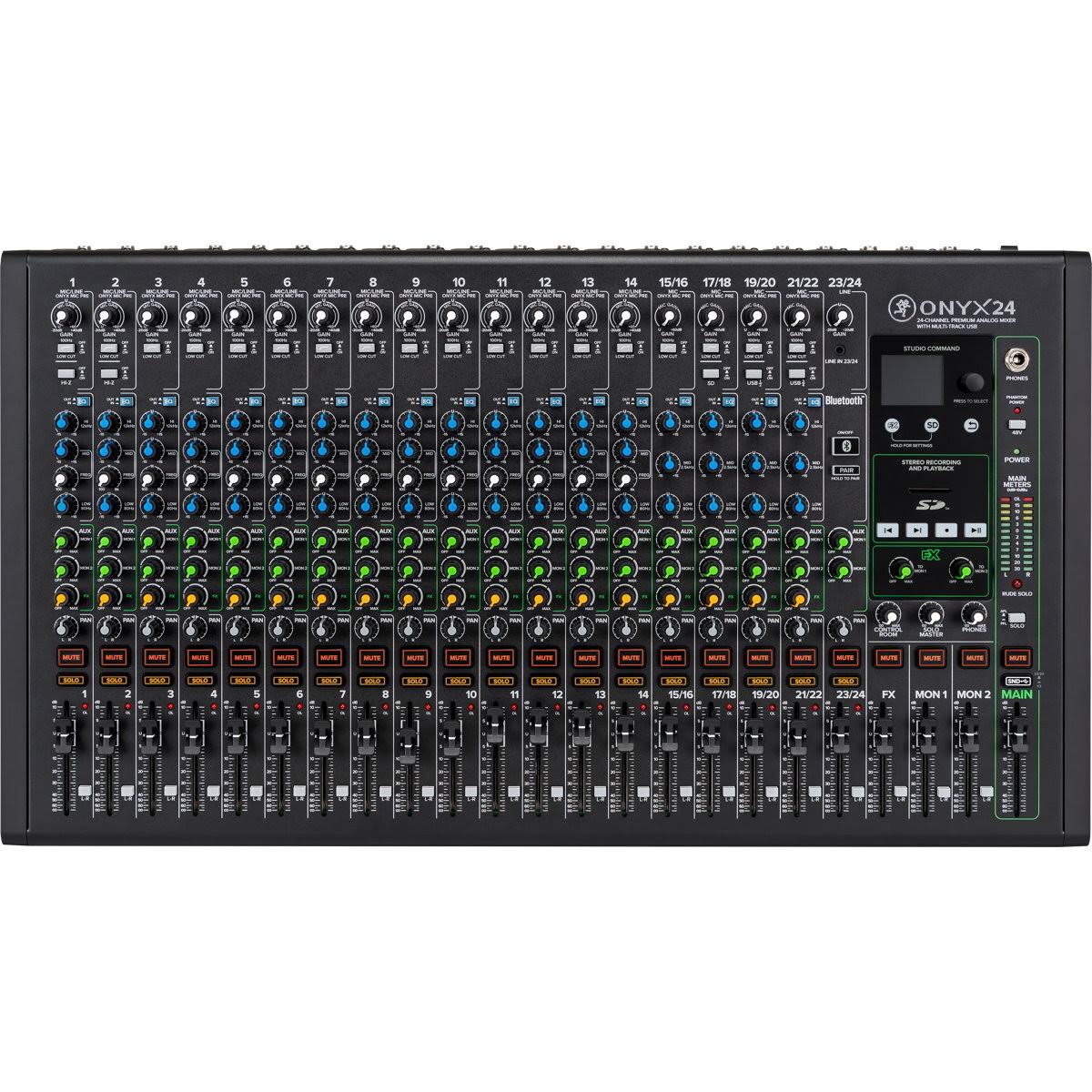 Mackie Onyx24 24-Channel Premium Analog Mixer with Multi-Track USB and Bluetooth