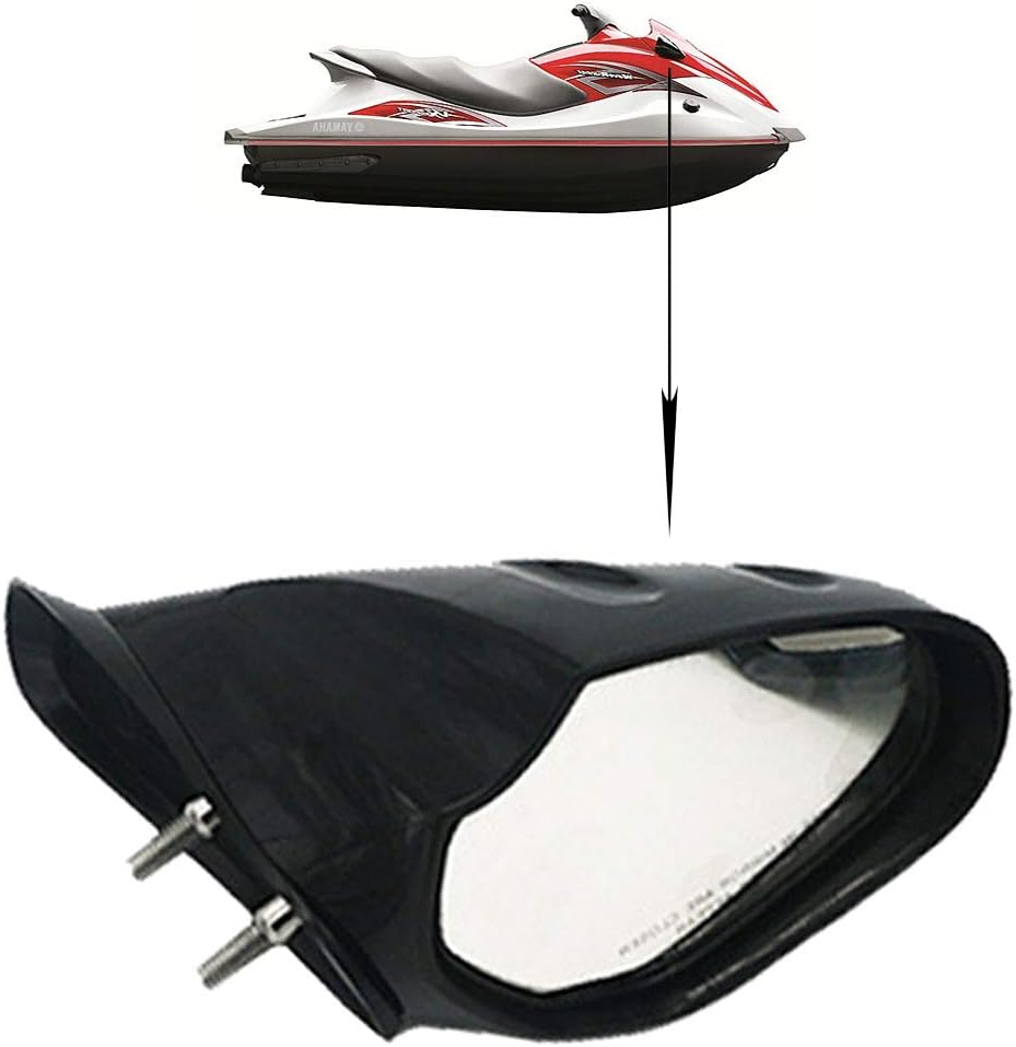 SPAUTO Yamaha OEM WaveRunner 2010-2014 VX(Deluxe, Sport, Cruiser) Mirror Right Hand Side, 2015-2016 V1 RH Mirror (Black, F2N-U596C-00-00)