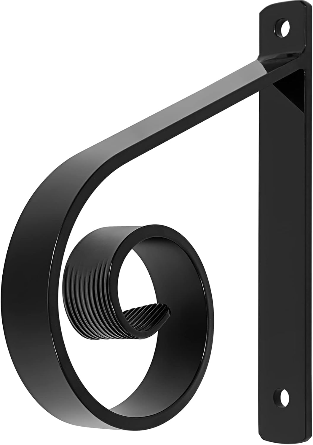 HOMEPLUS007 Wall Mounted Curved Handrail,Handrail Railings,Wall Mounted Handrails Wrought Iron Railing Fits 1 or 2 Stairs Rail Pack of 2